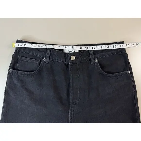 Reformation Women’s Cynthia High Rise Straight Button Fly Black Jeans Size 31 - Picture 8 of 13